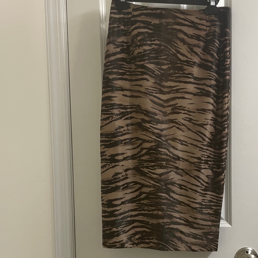 Tamara Mellon Zebra Print Pencil Skirt